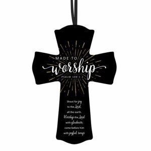 Made To Worship - Wooden Hanging Cross