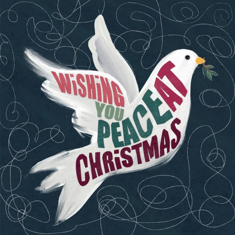 Peace at Christmas Dove Pack of 10 Potters House Limited