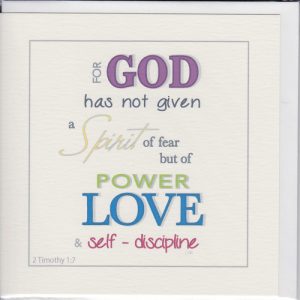 Power, Love and Self-Discipline Greetings Card