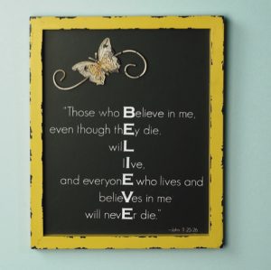 Word Believe Plaque