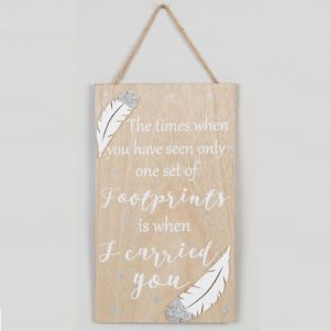 Footprints Rectangular Plaque