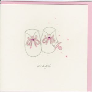 It's a Girl Shoes Greetings Card