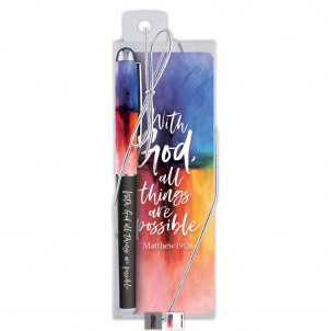 With God All Things are Possible Gift Pen with Bookmark