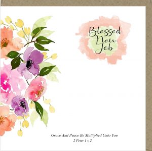 Blessed New Job Greetings Card