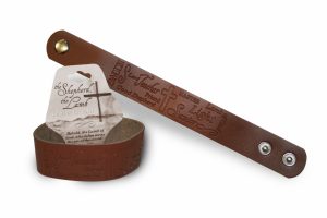 The Shepherd, the Lamb Wide Leather Bracelet