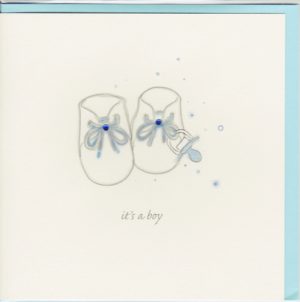 It's a Boy Shoes Greetings Card