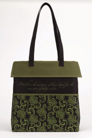 Heavy Canvas Floral Tote Faith