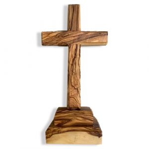 Small Olivewood Standing Cross 15cm