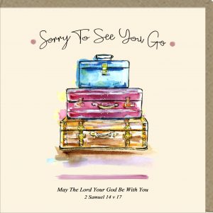 Sorry To See You Go Greetings Card