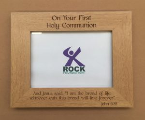 Rock Foundation Engraved Picture Frame - First Holy Communion