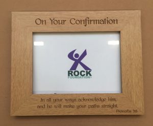 Rock Foundation Engraved Picture Frame - Confirmation
