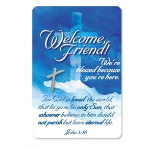 Welcome Friend Lapel Pin and Card
