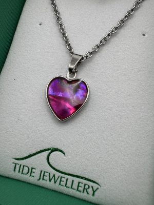 TJ Heart Necklace Pink