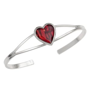 TJ Heart Bangle Red