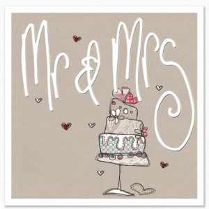 Tracey Russell Greetings Card Mr and Mrs