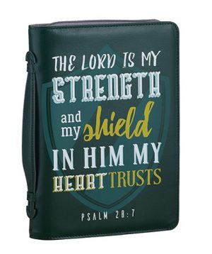 Lord is my Strength Leather Look Bible Cover