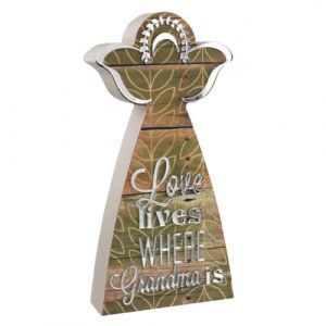 Reflections Wood Angel Guardian Grandma