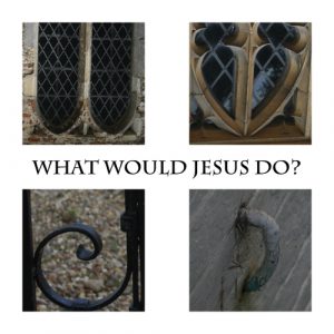 Plaque - Found Letters WWJD Square Small