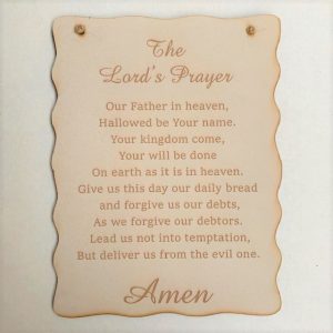 Large NIVUK Lord's Prayer Wall Plaque