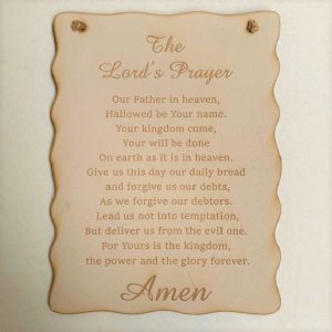 Large NKJV Lord's Prayer Wall Plaque