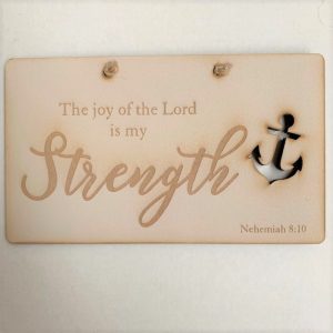 Strength' Cut Out Plaque