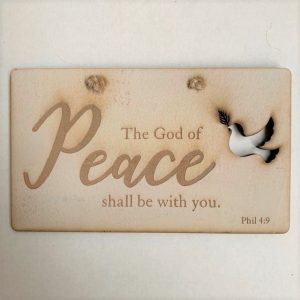 Peace' Cut Out Plaque