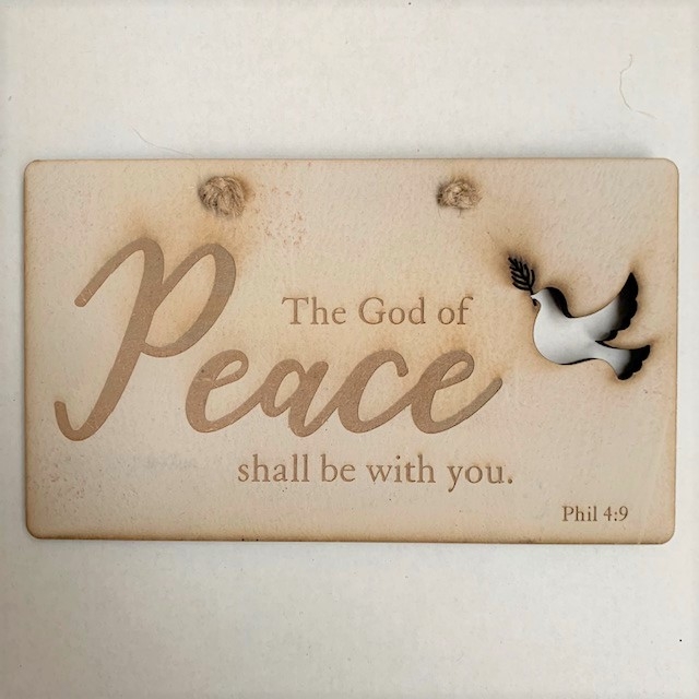 Peace’ Cut Out Plaque Potters House Limited