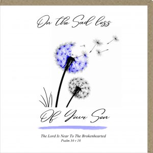 On The Sad Loss of Your Son Greetings Card