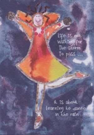 Greetings Card Dance in the Rain