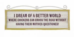 Signs of Times Plaque Chickens