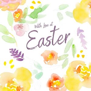 Pack of 10 - Food Bank With Love at Easter Pastle Flowers Greeting Cards