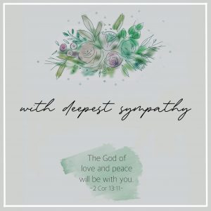 With Deepest Sympathies 2 Cor 13:11 Greetings Card