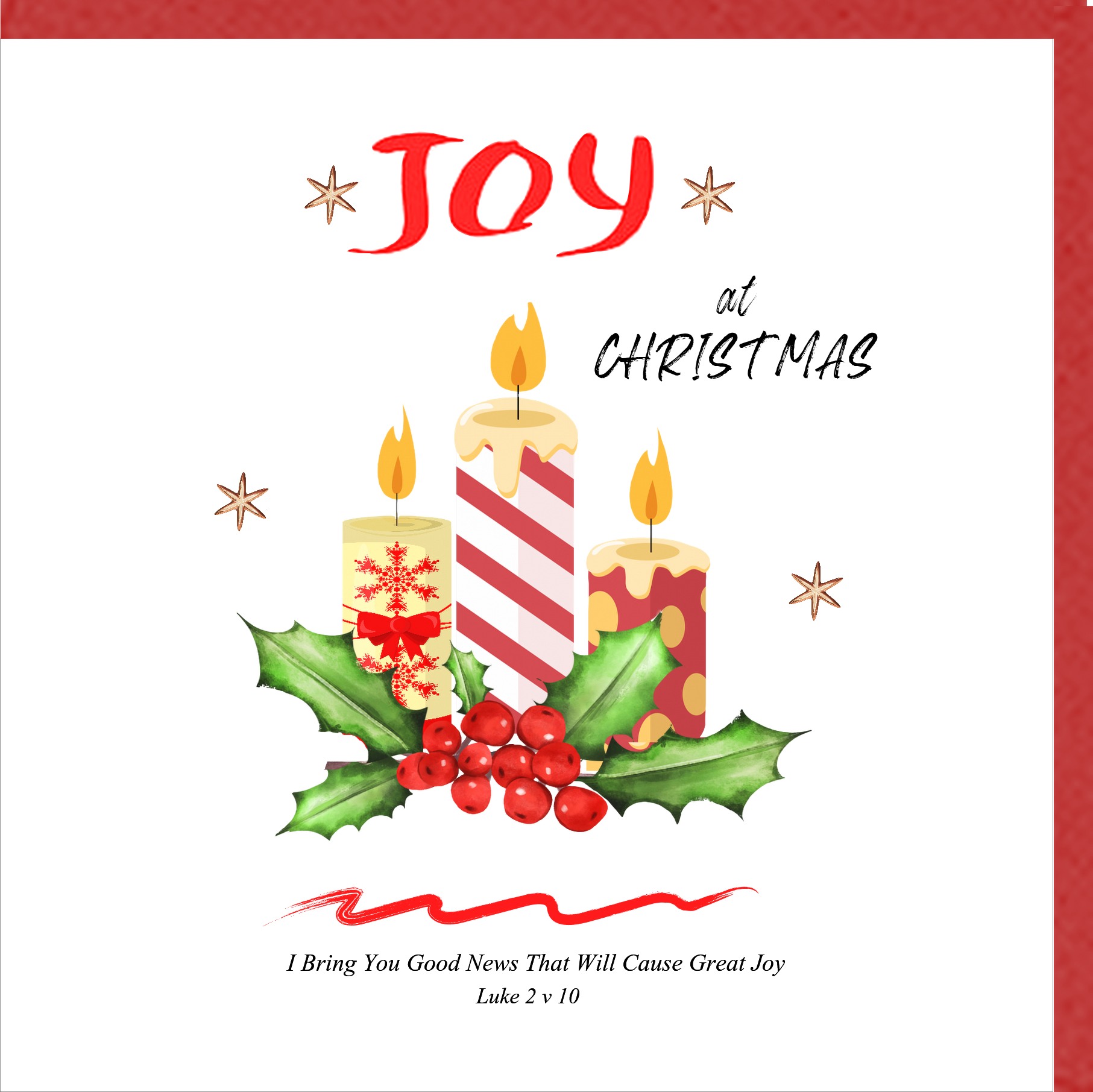 Joy At Christmas Greetings Card Potters House Limited