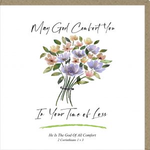May God Comfort You In Your Time Of Loss Greetings Card