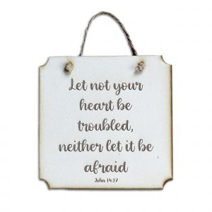 Heart Be Troubled Small Square Plaque