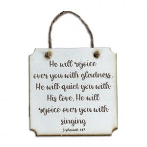 Rejoice Small Square Plaque