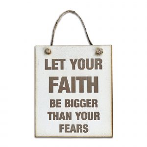 Let Your Faith Be Bigger Square Plaque