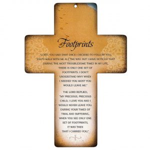Prayer Cross - Footprints