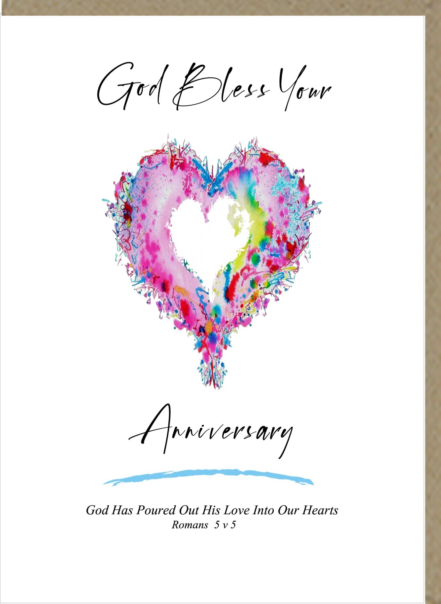 God Bless Your Anniversary Greetings Card Potters House Limited