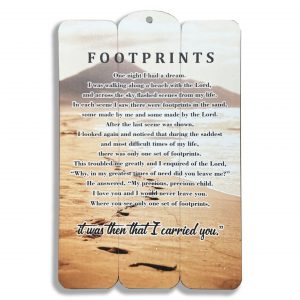 Wooden Plaque - Footprints