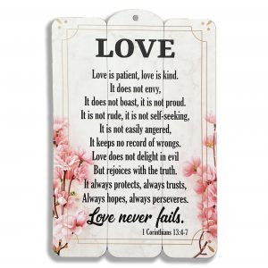Wooden Plaque - Love is patient, Love is kind…