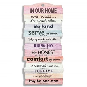 Stacked Plaque - Big - In our home we will…