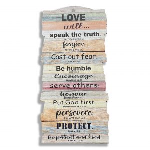Stacked Plaque - Small - Love will…