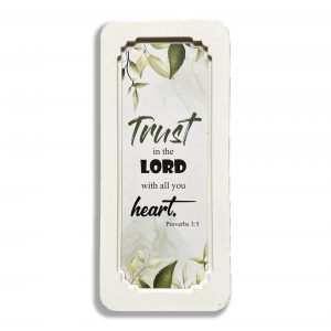Rectangular White Frame - Trust in the Lord with all your heart