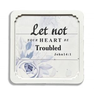 Square White Frame - Let not your heart be troubled