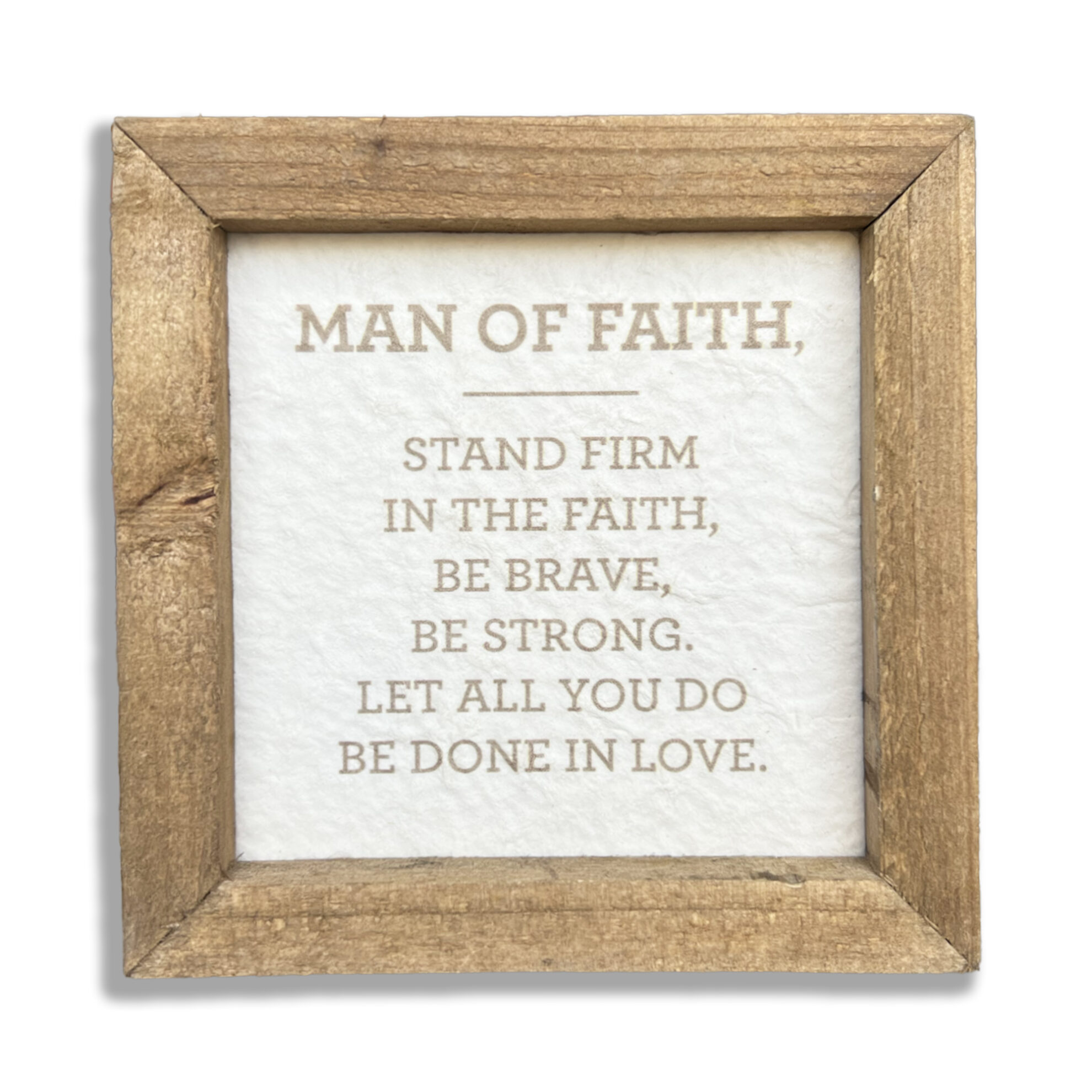 Man of Faith Plaque Potters House Limited