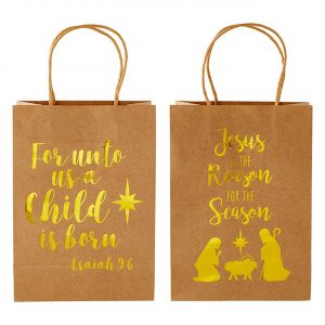 Christmas Kraft Gift Bag Assortment (2 Asst)