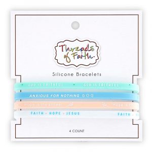 Silicone Bracelet - God Is Faithful - 4 Pack