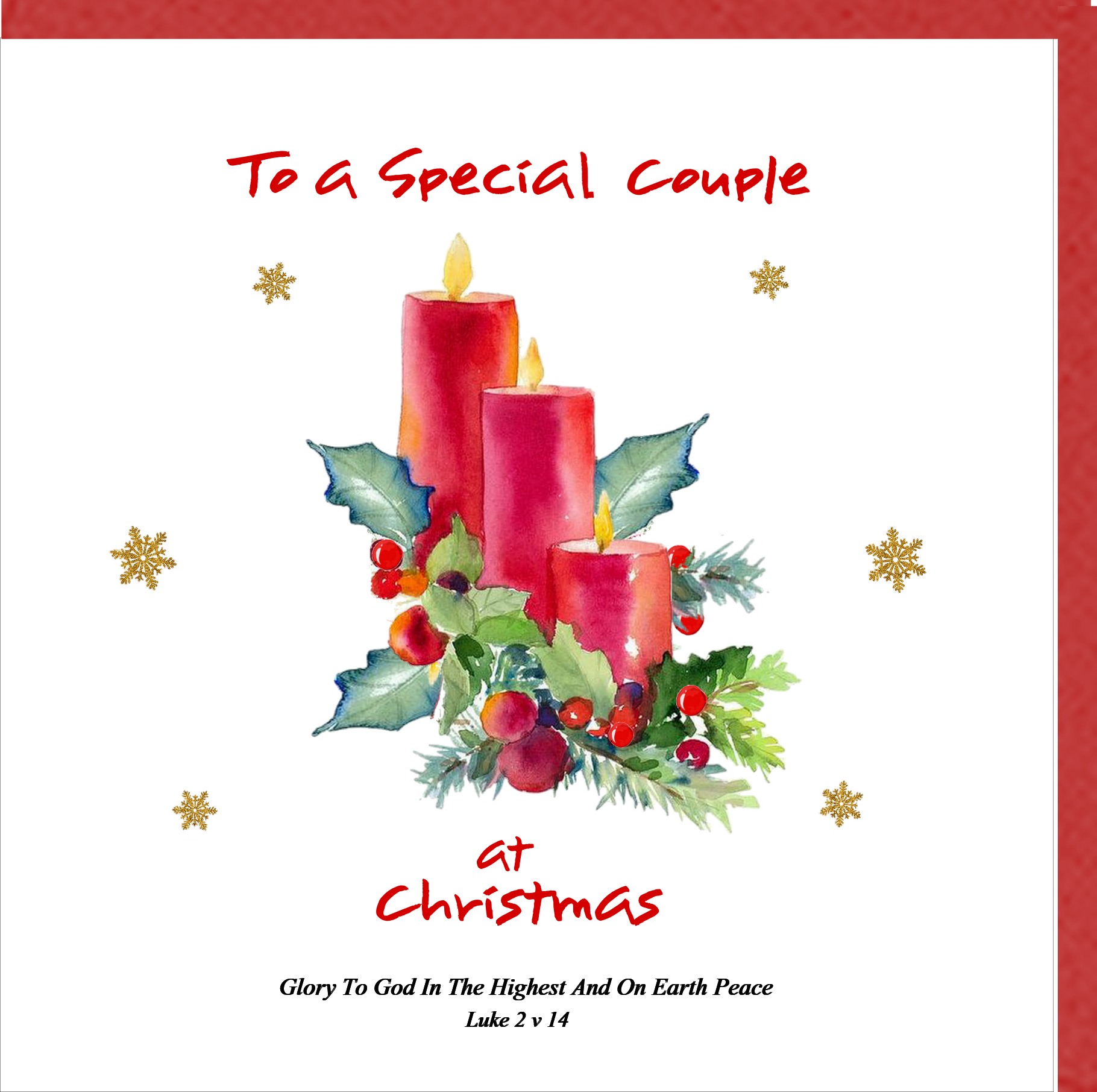 To A special Couple At Christmas Potters House Limited