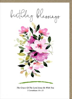 Birthday Blessings - Greetings Card